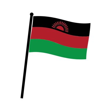 malawi bayrak ikonu vektör illüstrasyon sembolü tasarımı