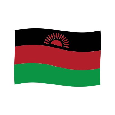 malawi bayrak ikonu vektör illüstrasyon sembolü tasarımı