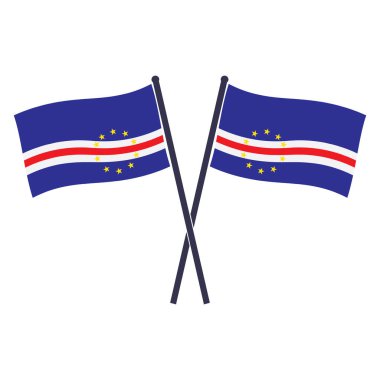 Cape Verdean bayrak ikonu vektör illüstrasyon tasarımı