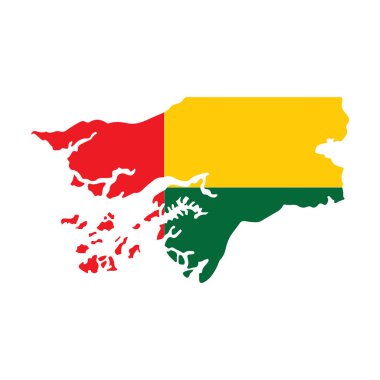 Gine bissau haritası ikon vektör illüstrasyon tasarımı