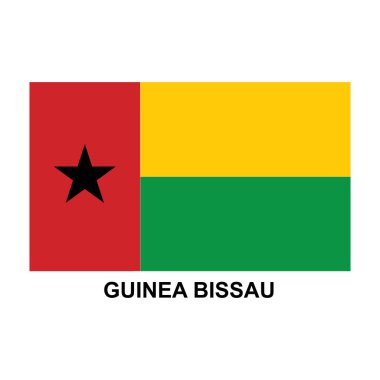 Gine bissau bayrak ikonu vektör illüstrasyon tasarımı