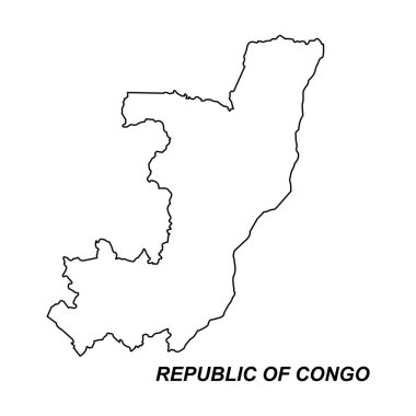 Kongo haritası ikon vektör illüstrasyon tasarımı cumhuriyeti