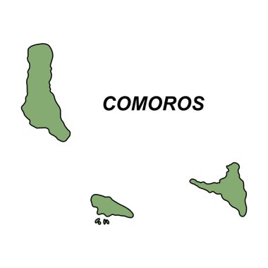 Comoros map icon vector illustration symbol design clipart