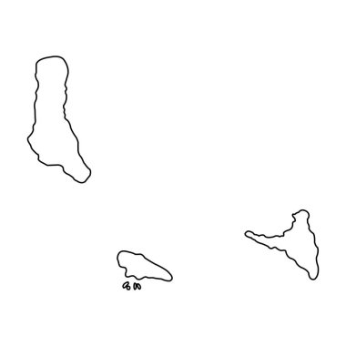 Komoros haritası ikon vektör illüstrasyon sembolü tasarımı