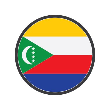 Komoros bayrak ikonu vektör illüstrasyon sembolü tasarımı