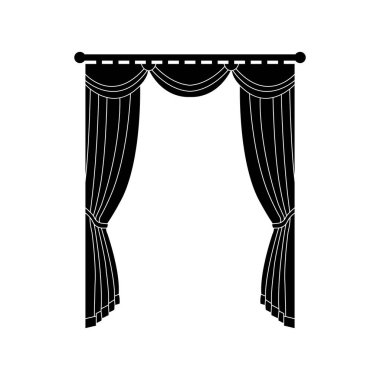 perde illüstrasyon simgesi element tasarımı
