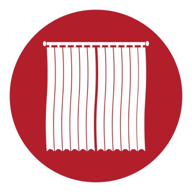 perde illüstrasyon simgesi element tasarımı