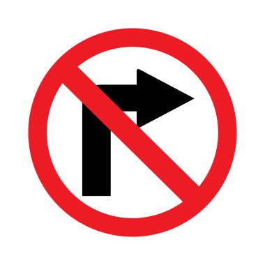 Trafik sembolleri ve yasaklama işaretleri, vektör illüstrasyon tasarımı