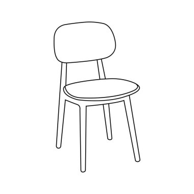 sandalye simgesi vektör illüstrasyonu basit tasarım