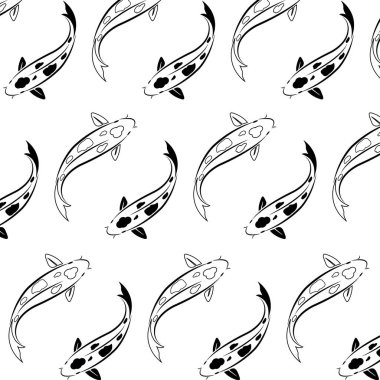 koi balığı arkaplan vektör çizimi tasarımı