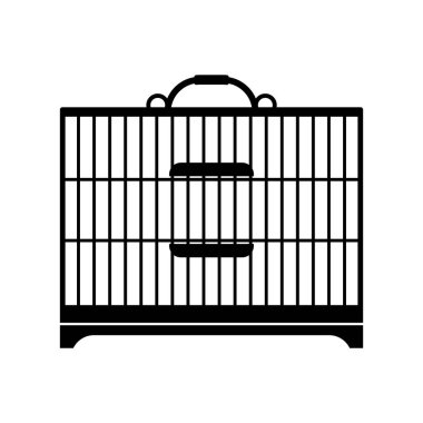 kuş kafesi ikon vektör illüstrasyon tasarımı