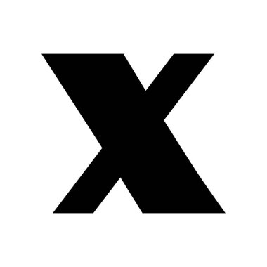 X harfi vektör illüstrasyon sembolü tasarımı