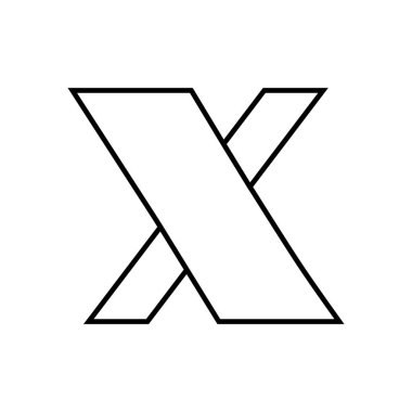 X harfi vektör illüstrasyon sembolü tasarımı