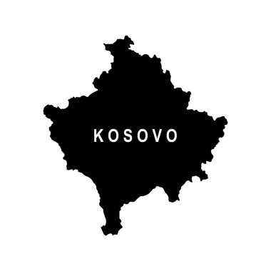 Kosova ikon vektör illüstrasyon tasarımı haritası