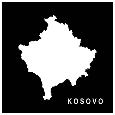 Kosova ikon vektör illüstrasyon tasarımı haritası