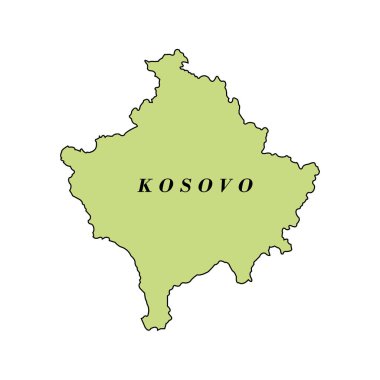 Kosova ikon vektör illüstrasyon tasarımı haritası