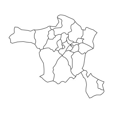 Ankara şehir haritası ve Türkiye vektör illüstrasyon sembolü tasarımı