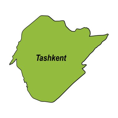 Tashkent haritası, Özbekistan vektör çizim sembolü tasarımının başkenti