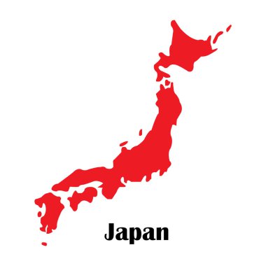 Japonya vektör illüstrasyon tasarımı haritası