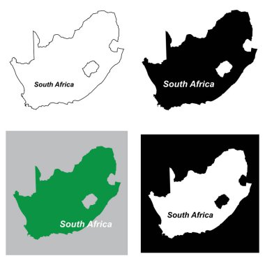Güney Afrika haritası ikon vektör illüstrasyon sembolü tasarımı