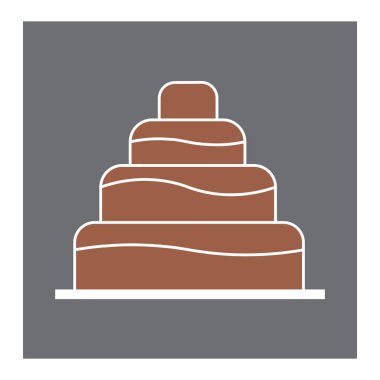 doğum günü pastası ikonu vektör illüstrasyon tasarımı