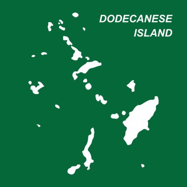 dodecanese adaları harita vektör çizimi tasarımı