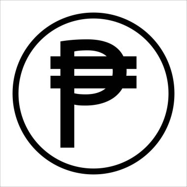 Filipin peso para birimi ikonu vektör illüstrasyon sembolü tasarımı