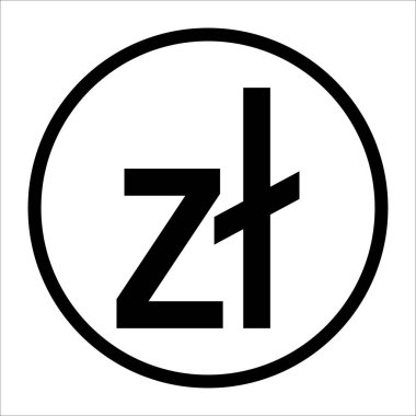 Polonya Zloty para birimi ikonu vektör illüstrasyon sembolü tasarımı