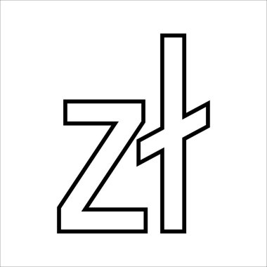 Polonya Zloty para birimi ikonu vektör illüstrasyon sembolü tasarımı