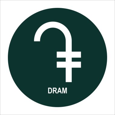 Ermeni dram para birimi ikonu vektör illüstrasyon sembolü tasarımı