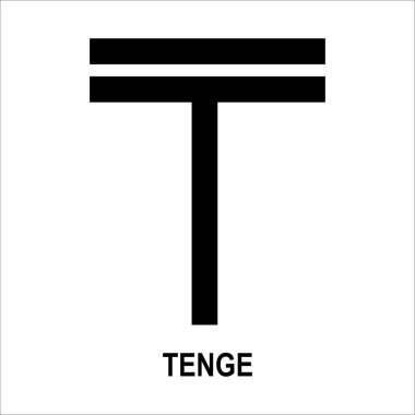 Kazakistan para birimi simgesi vektör illüstrasyon sembolü tasarımı