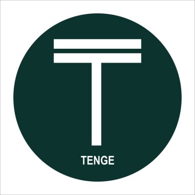 Kazakistan para birimi simgesi vektör illüstrasyon sembolü tasarımı