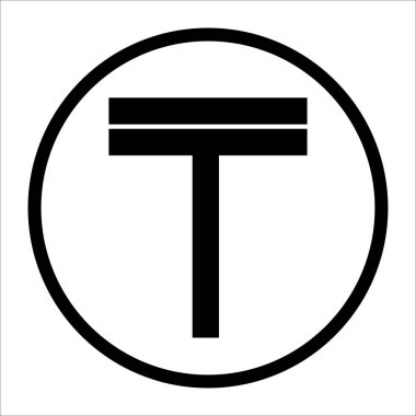 Kazakistan para birimi simgesi vektör illüstrasyon sembolü tasarımı