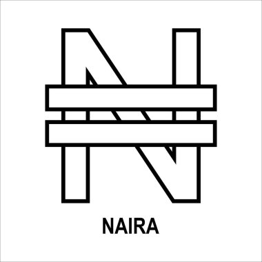 Nijerya Naira para birimi sembolü tasarımı