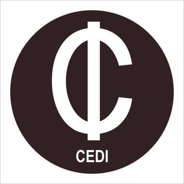 Gana Cedi para birimi sembolü tasarımı