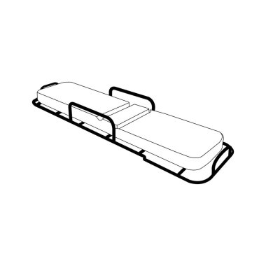 medical equipment, emergency stretcher icon vector illustration design