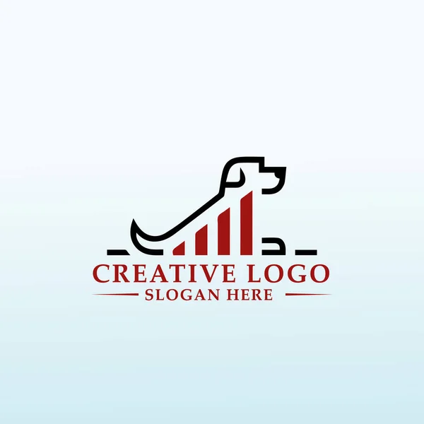 Modern Dog Icon Financial Services Company Logo — Stock Vector