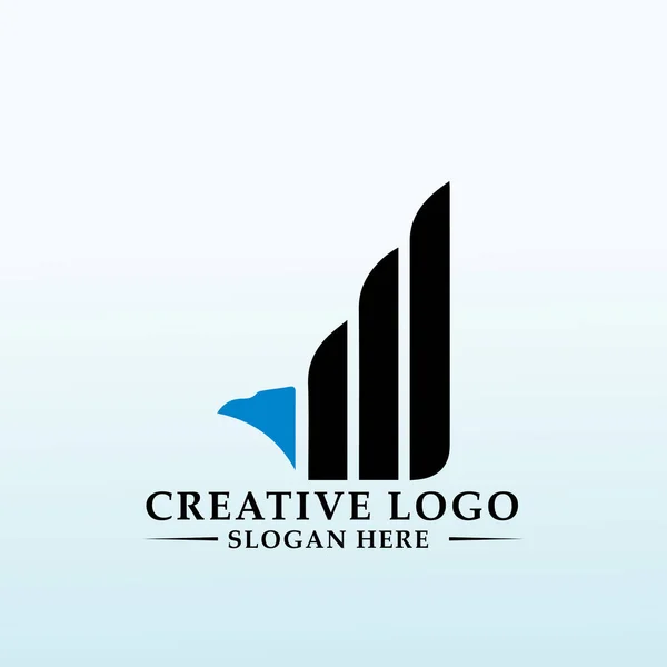 Yenilikçi Girişimcilerle Çalışmak Isteyen Muhasebeciler Için Kartal Logosu — Stok Vektör