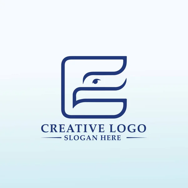 Логотип Eagle Бухгалтера Желающего Работать Инновационными Предпринимателями — стоковый вектор