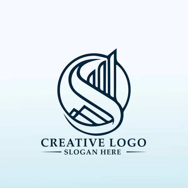 Letra Búsqueda Financiera Del Logotipo Empresa — Archivo Imágenes Vectoriales
