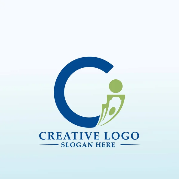 Digital Plånbok Brev Kontanter Ikon Logotyp Design — Stock vektor