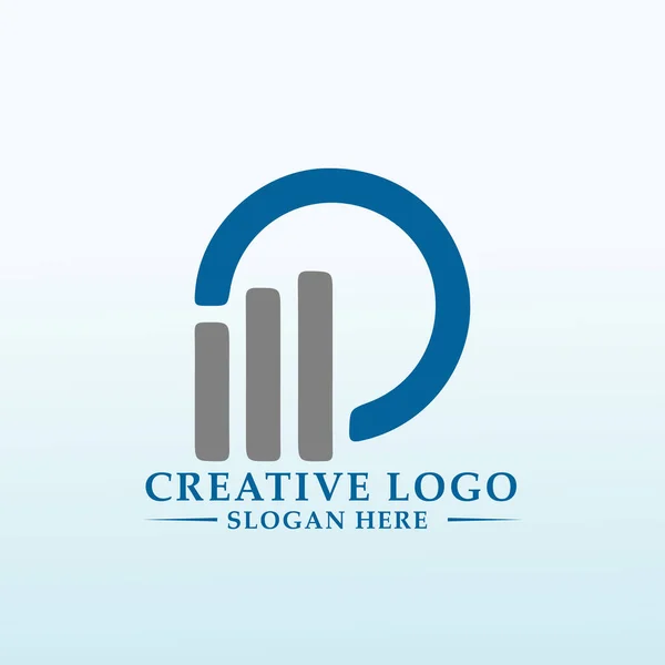 Lettre Facturation Médicale Logo Financier — Image vectorielle
