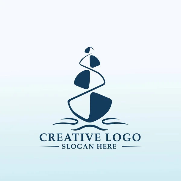 Logotipo Para Uma Empresa Serviços Financeiros Barco —  Vetores de Stock