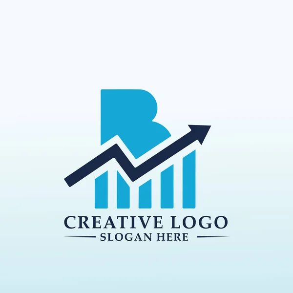 Lettre River Conception Logo Financier — Image vectorielle