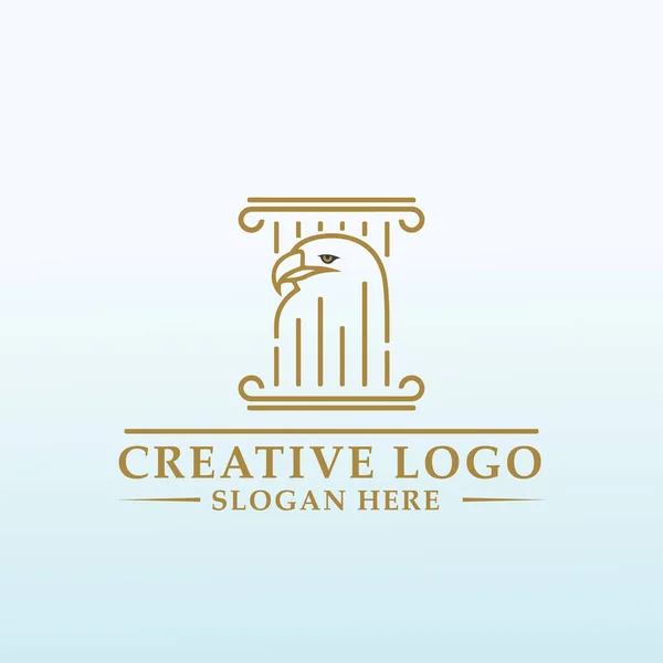 Lev Ikona Advokátní Kancelář Finanční Logo Design — Stockový vektor
