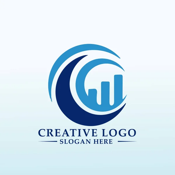 Accounting Financial Weave Logo Design — Stock Vector