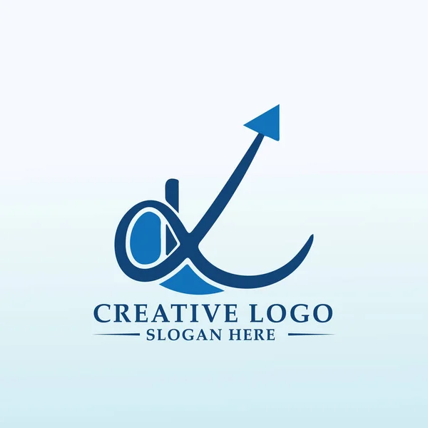 Einfaches Logo Design Innovative Idee Finanzwesen — Stockvektor