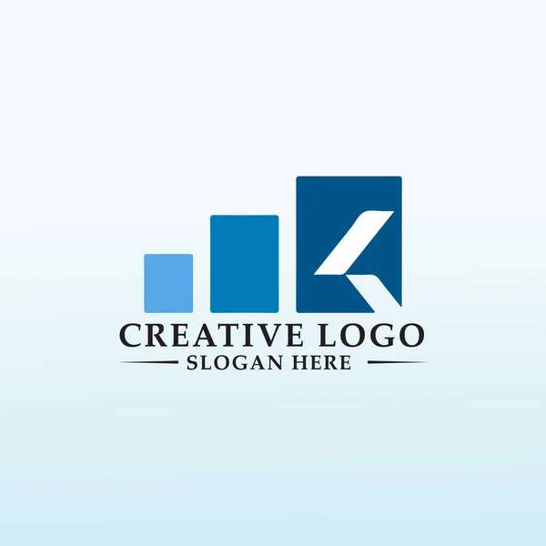 Eenvoudig Logo Design Innovatieve Idee Financiën — Stockvector