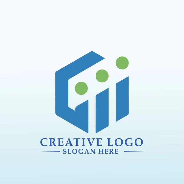 Απλό Λογότυπο Σχεδιασμός Καινοτόμος Ιδέα Στη Χρηματοδότηση — Διανυσματικό Αρχείο