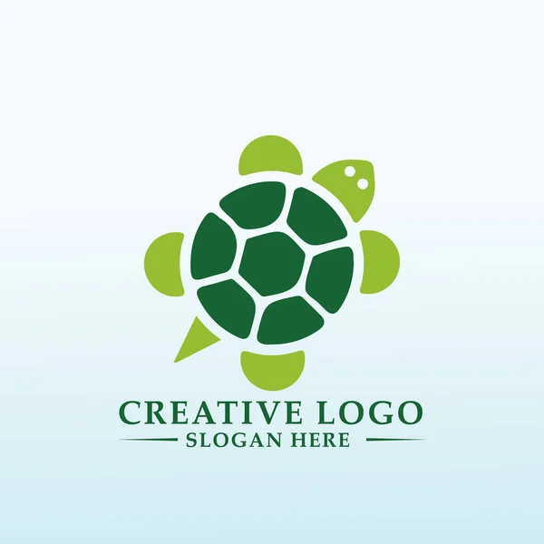 Turtle Logo Start Investor — Stock Vector